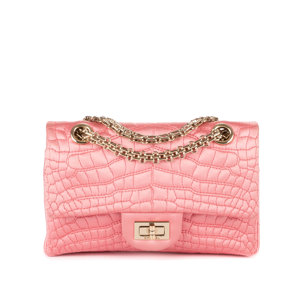 Chanel Reissue Mini Double Flap Crocodile Satin